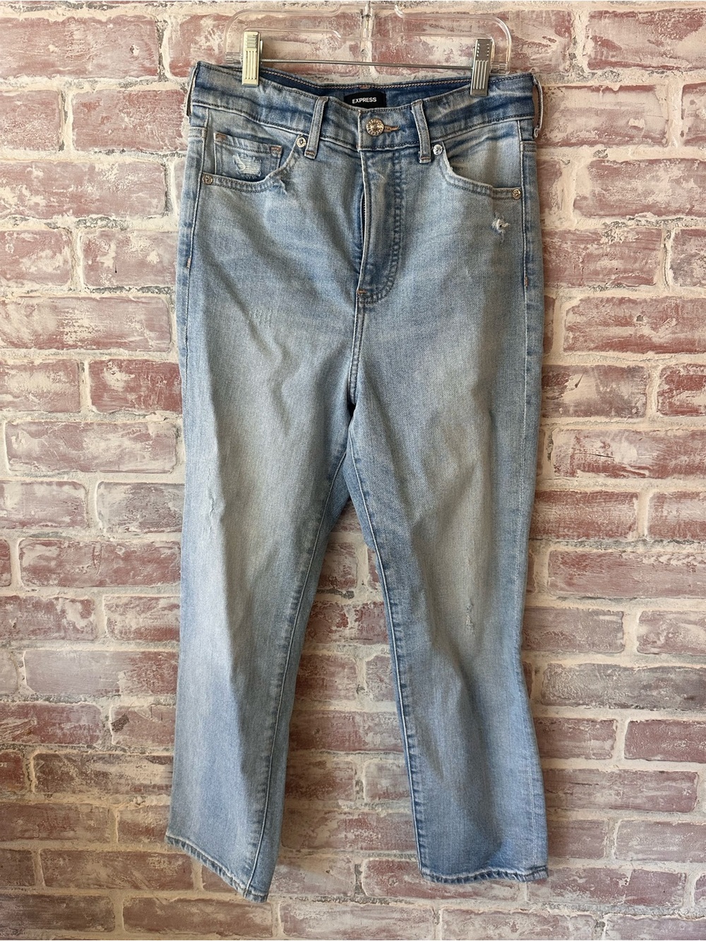 Express Light Blue Straight Leg Women's Jeans